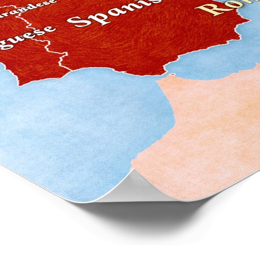 Poster Sprachen Europas (Ecke)