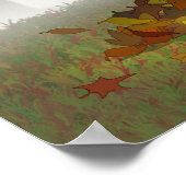 Poster "Springen in Blätter" (Ecke)