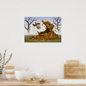 Poster "Springen in Blätter" (Küche)