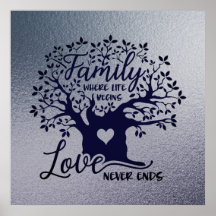 Poster Square 12x12 Familie und Liebe