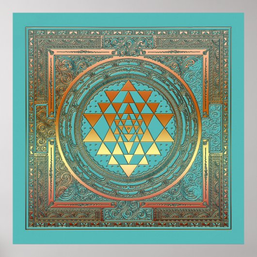 Poster SriYantra Yoga Meditation Symbol Heiliges I (Vorne)
