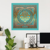 Poster SriYantra Yoga Meditation Symbol Heiliges I (Heimbüro)