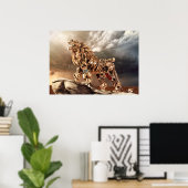 Poster SteamPunk GOLD LEON (Heimbüro)