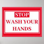Poster - STOPP WASCHEN SIE DIE HÄNDE (Vorne)