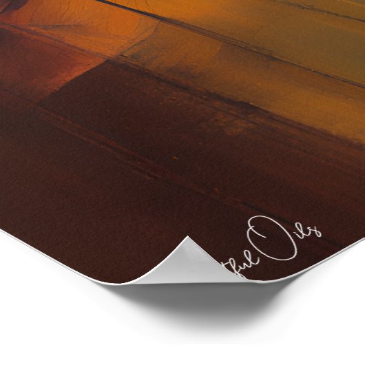 Poster | Strauß | Ölmalerei (Ecke)