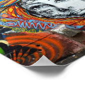 Poster - Street Art Face Girl (Ecke)