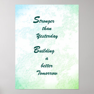 Poster "Stronger als gestern"