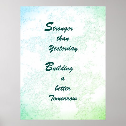 Poster "Stronger als gestern" (Vorne)