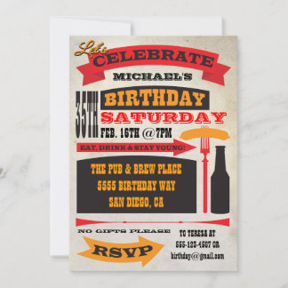 Poster Style 35. Geburtstag Feier Einladungen