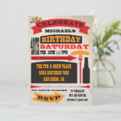 Poster Style 40. Geburtstag Feier Einladungen (Stehend Vorderseite)