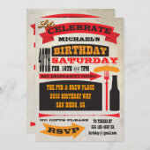 Poster Style 40. Geburtstag Feier Einladungen (Vorne/Hinten)