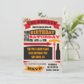 Poster Style 50. Geburtstagsfeier Einladung (Stehend Vorderseite)