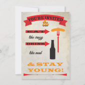 Poster Style 50. Geburtstagsfeier Einladung (Rückseite)