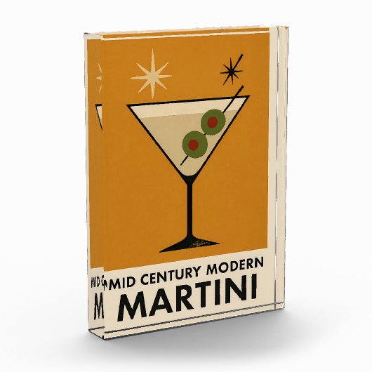Poster Style Mid Century Modern Martini Fotoblock (Links)