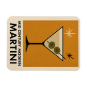 Poster Style Mid Century Modern Martini Magnet (Horizontal)