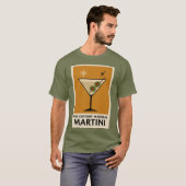 Poster Style Mid Century Modern Martini T-Shirt (Vorne ganz)