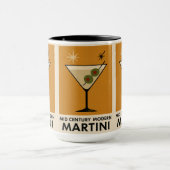 Poster Style Mid Century Modern Martini Tasse (Zentrum)