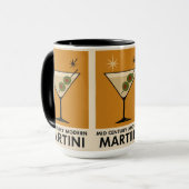 Poster Style Mid Century Modern Martini Tasse (Vorderseite Links)