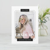 Poster Style Minimalistisch Modernes Abschluss Fot Ankündigung (Stehend Vorderseite)