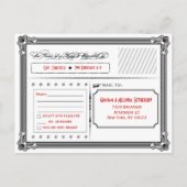 Poster Style Red & Black DIY UAWG Postcard Einladungspostkarte (Rückseite)