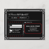 Poster Style Red & Black DIY UAWG Postcard Einladungspostkarte (Rückseite)