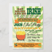 Poster Style St. Patrick's Day Party Einladung (Vorderseite)