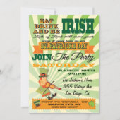 Poster Style St. Patrick's Day Party Einladung (Vorderseite)