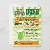 Poster Style St. Patrick's Day Party Pub Party Einladung (Vorderseite)