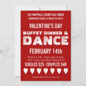 Poster Style Valentine's Day Dance Party Einladung (Vorderseite)