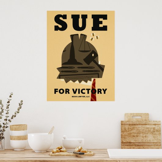 Poster "Sue for Victory" (Küche)