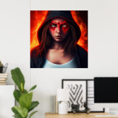 Poster Superheld (Heimbüro)