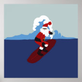 Poster - Surfing Santa! (Vorne)