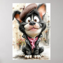 Poster Süßer Rebellen-Welpe