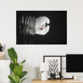 Poster Swan Schwimmen (Heimbüro)