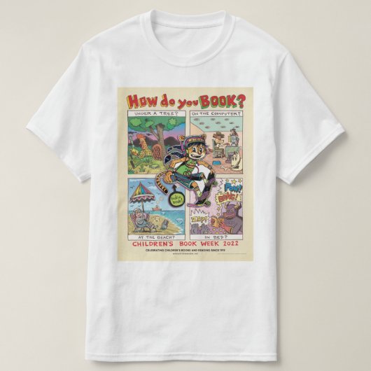 Poster-T - Shirt der Kinderbuchwoche 2022 (Design vorne)