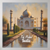 Poster | Taj Mahal, Indien | Öl | AI-Inhalt (Vorne)