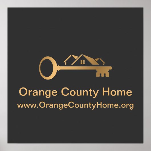 Póster Tarjeta de visita Inmobiliaria Agregar prof Poster (Vorne)