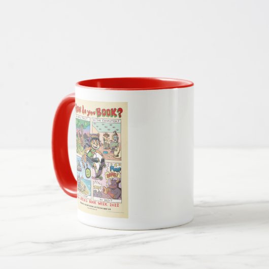 Poster-Tasse der Kinderbuchwoche 2022 Tasse (Vorderseite Links)