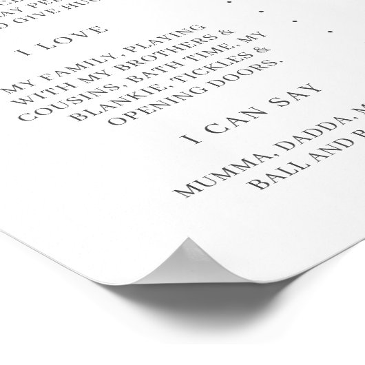 Poster Teddy Bear 1st Birthday Milestone Boy Blue  (Ecke)