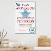 Poster Template Democratic Donkey (Küche)