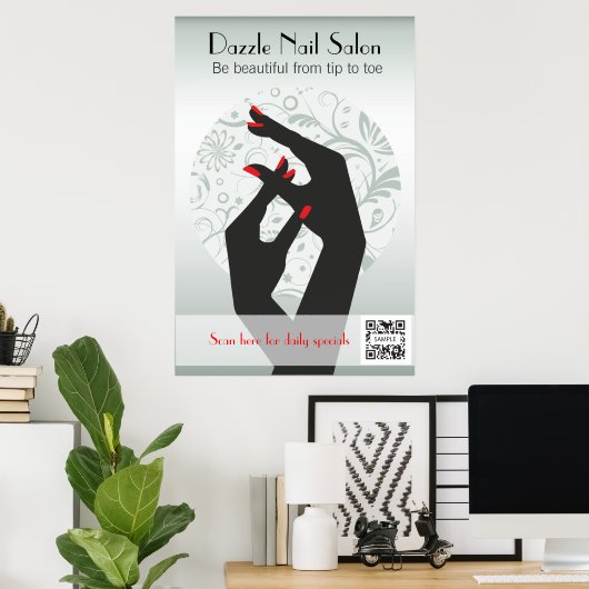 Poster Template Nail Salon (Heimbüro)