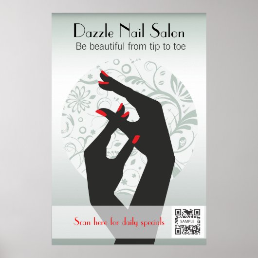 Poster Template Nail Salon (Vorne)