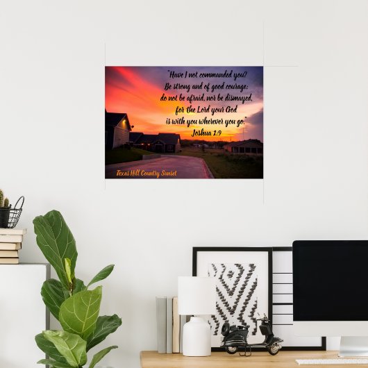 Poster Texas Sunset Scripting (Heimbüro)