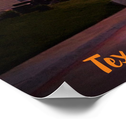 Poster Texas Sunset Scripting (Ecke)