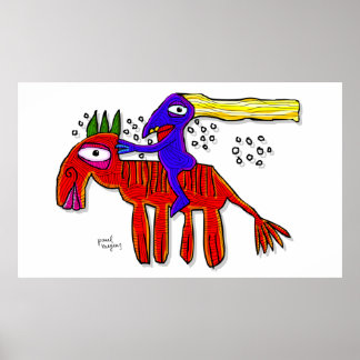 Poster "the blue amazone"