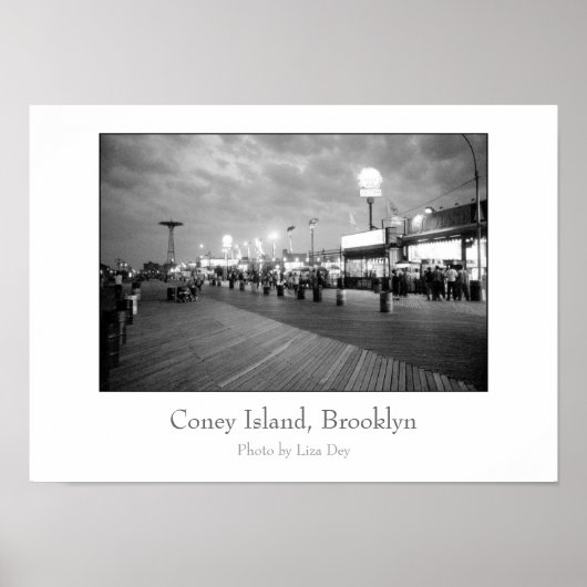 Poster "The Boardwalk at Night" (Vorne)