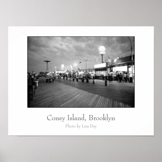 Poster "The Boardwalk at Night" (Vorne)