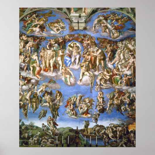 Poster The Last Judge Fresco von Michelangelo (Vorne)
