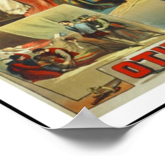 Poster Theater Vintag "Othello" (Ecke)