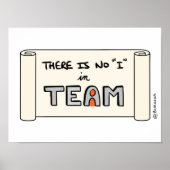 Poster "There is no "I" in TEAM (Vorne)